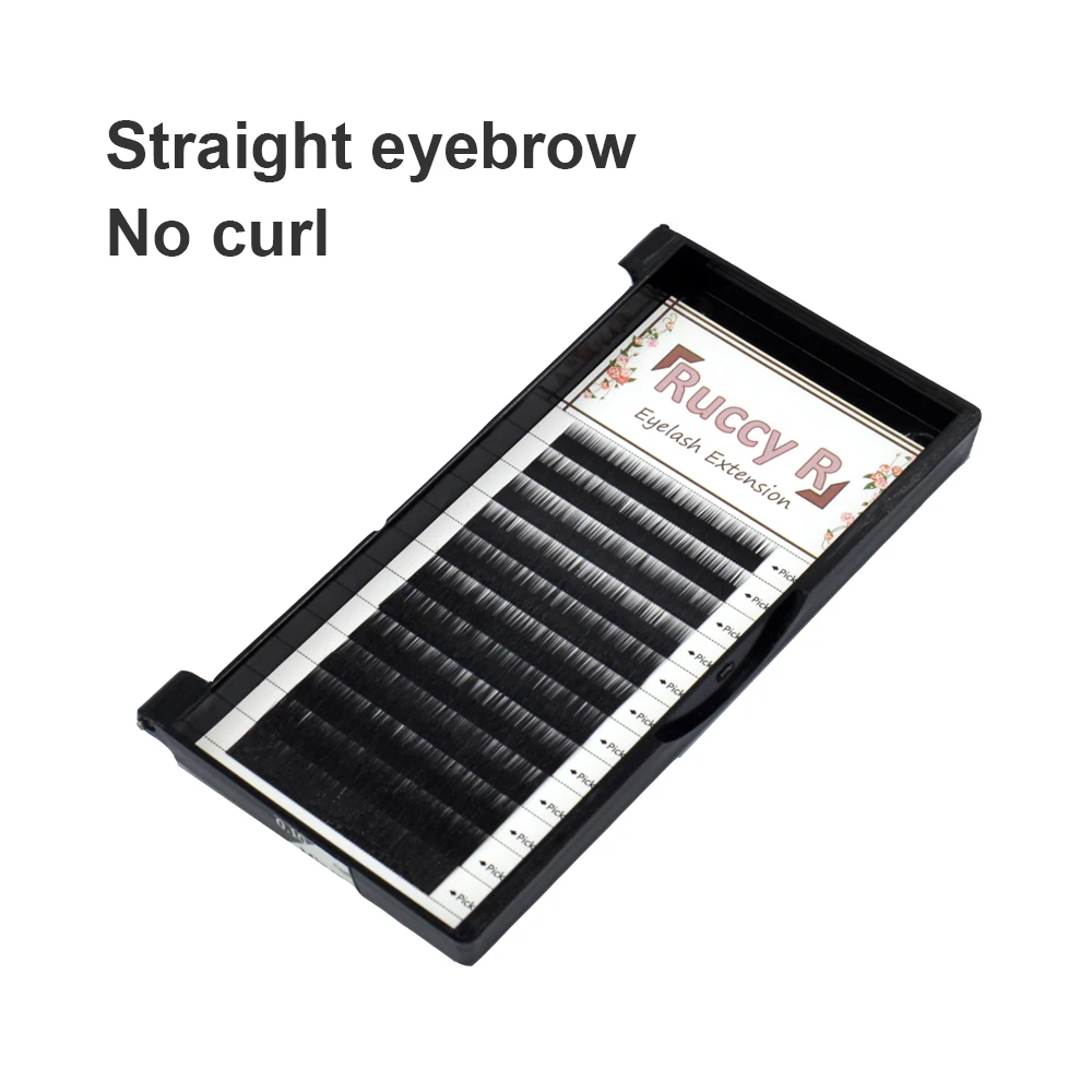 

High Quality Straight Eyebrown Extensions Black Dark Brown False Eyebrow 12 lines