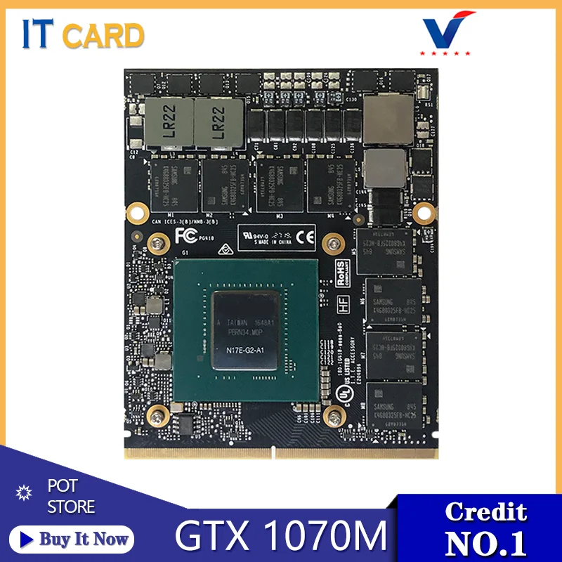 GTX1070M GTX 1070M GDDR5 8GB N17E-G2-A1 Graphics Video Card For Dell Alienware 17X 18X MSI GT70 GT80 HP 8760W Clevo P170EM