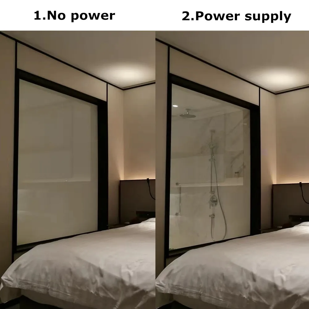 

A4 Size Sample 21*29cm Glass Window Door Tint Home Cinema Meeting Room Smart Film Electric Self-adhesive Smart PDLC Dimming Film