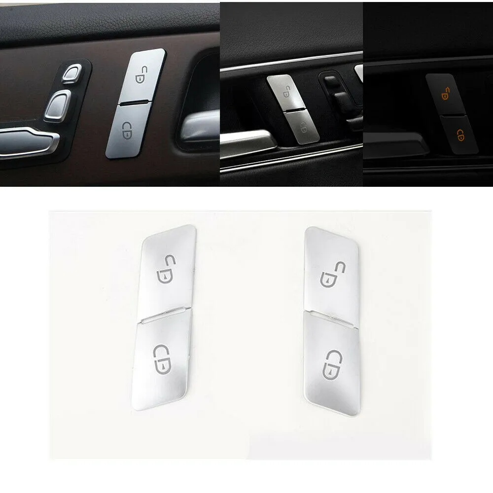 

Chrome Door Lock Buttons Cover Trim Plastic Replacement Trim Accessory