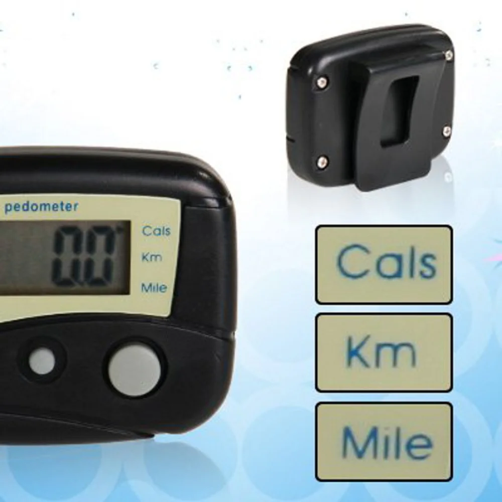 

Portable Multi-functional LCD Display Digital Pedometer Steps Walking Distance Calorie (Black)