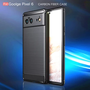 carbon fiber for google pixel 6 case shockproof silicone armor case for google pixel 6 case cover for google pixel 5a 4a 6 6 pro free global shipping