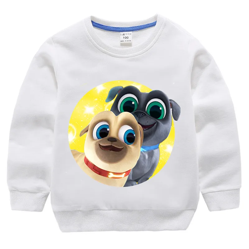 Детская хлопковая толстовка с капюшоном и принтом щенков палочек хлопковый