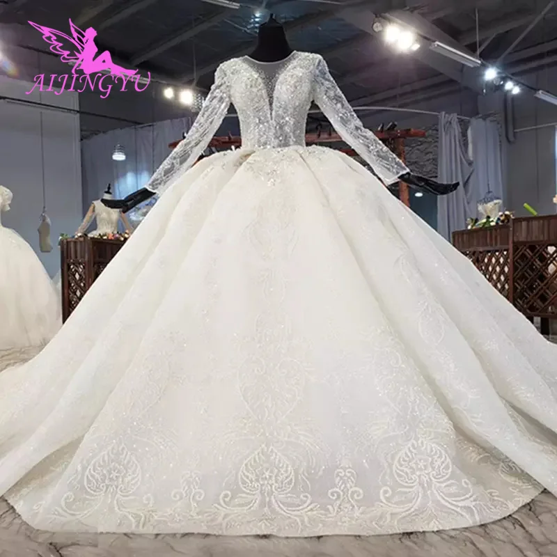 

AIJINGYU Dresses Store Ball Gowns Vintage Bridal Stores Cheap Luxury Chinese New Gown Wedding Dress Sequin