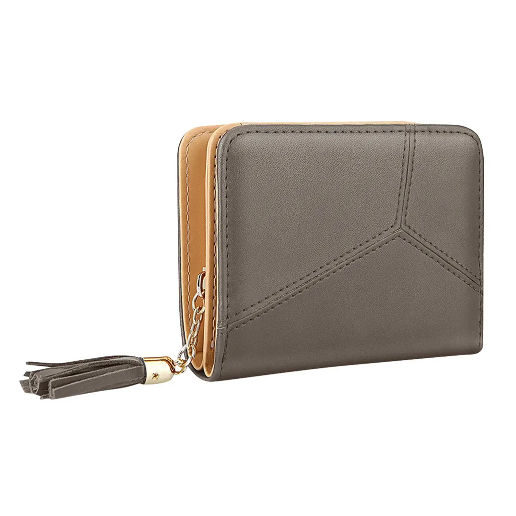 Women Vintage Short Style Student Card Wallet Multi-function Folding Tassel Coin Purse Pouch Key Holde Joker Bags | Багаж и сумки