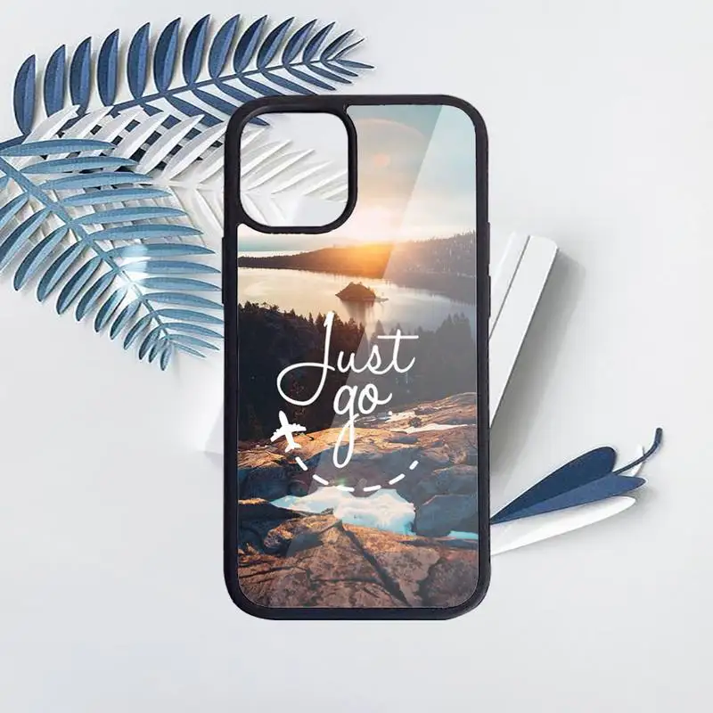 

Travel mountain sea beach quotes Phone Cases PC for iPhone 11 12 pro XS MAX 8 7 6 6S Plus X 5S SE 2020 XR funda