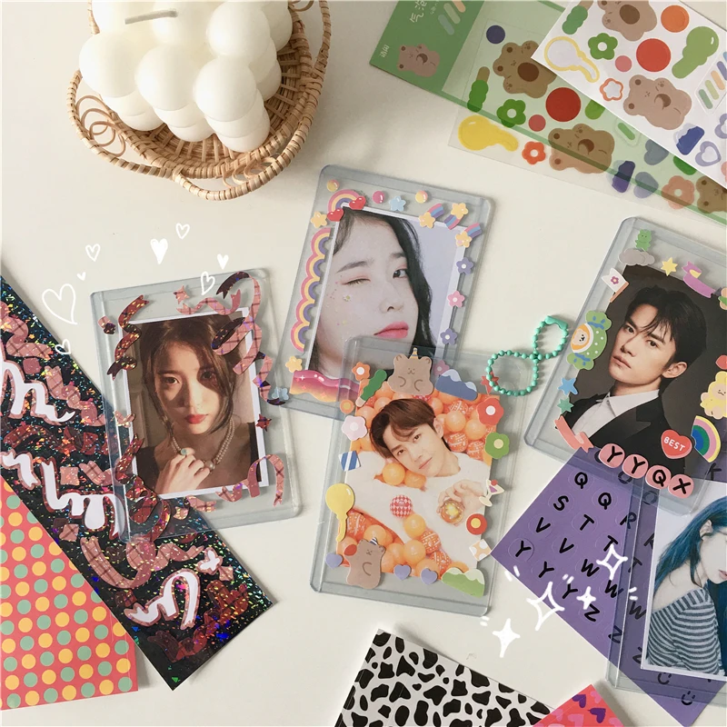 5Pcs Transparent PhotoCard Holder Set Kpop Toploader Card Protector Collection Stationery | Канцтовары для офиса и дома