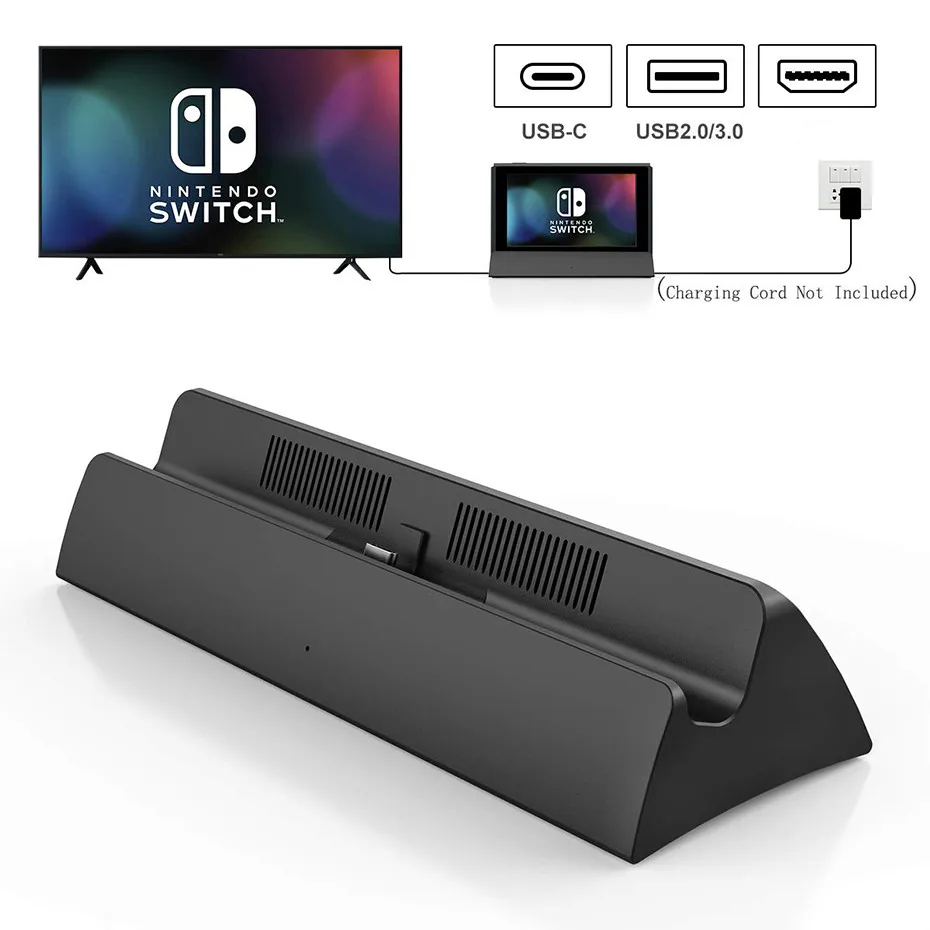 vogek for switch charging dock station type c to hdmi compatible video adapter conversion charger stand for nintend switch host free global shipping