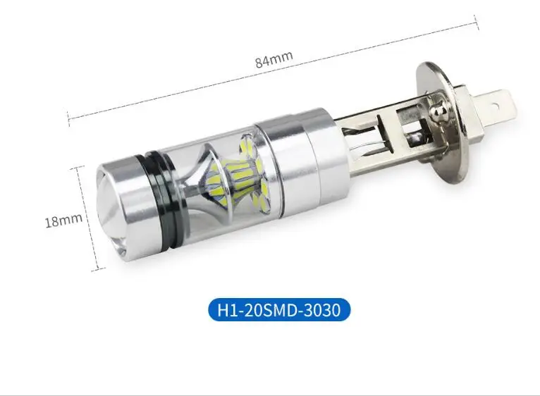Автомобильные аксессуары светодиодный фонарь H1 H3 H4 H6 H7 9005 9006 T25 H15 P13W 3030SMD 20 12V 100W