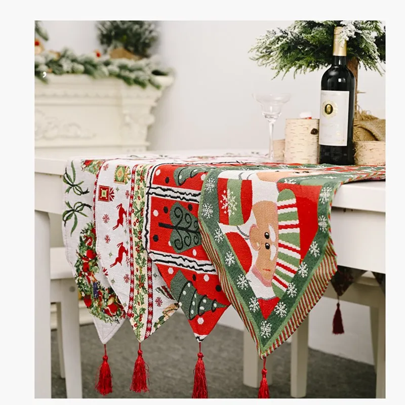 

Christmas Table Flag Tablecloth Protective Table Runner Christmas Decorations for Home New Year Gifts Party Supplies New Year