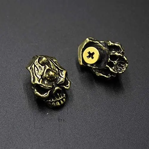 

SmilePunk Brass Skull Wallet Chain Connector Decorative Clasp Leathercraft