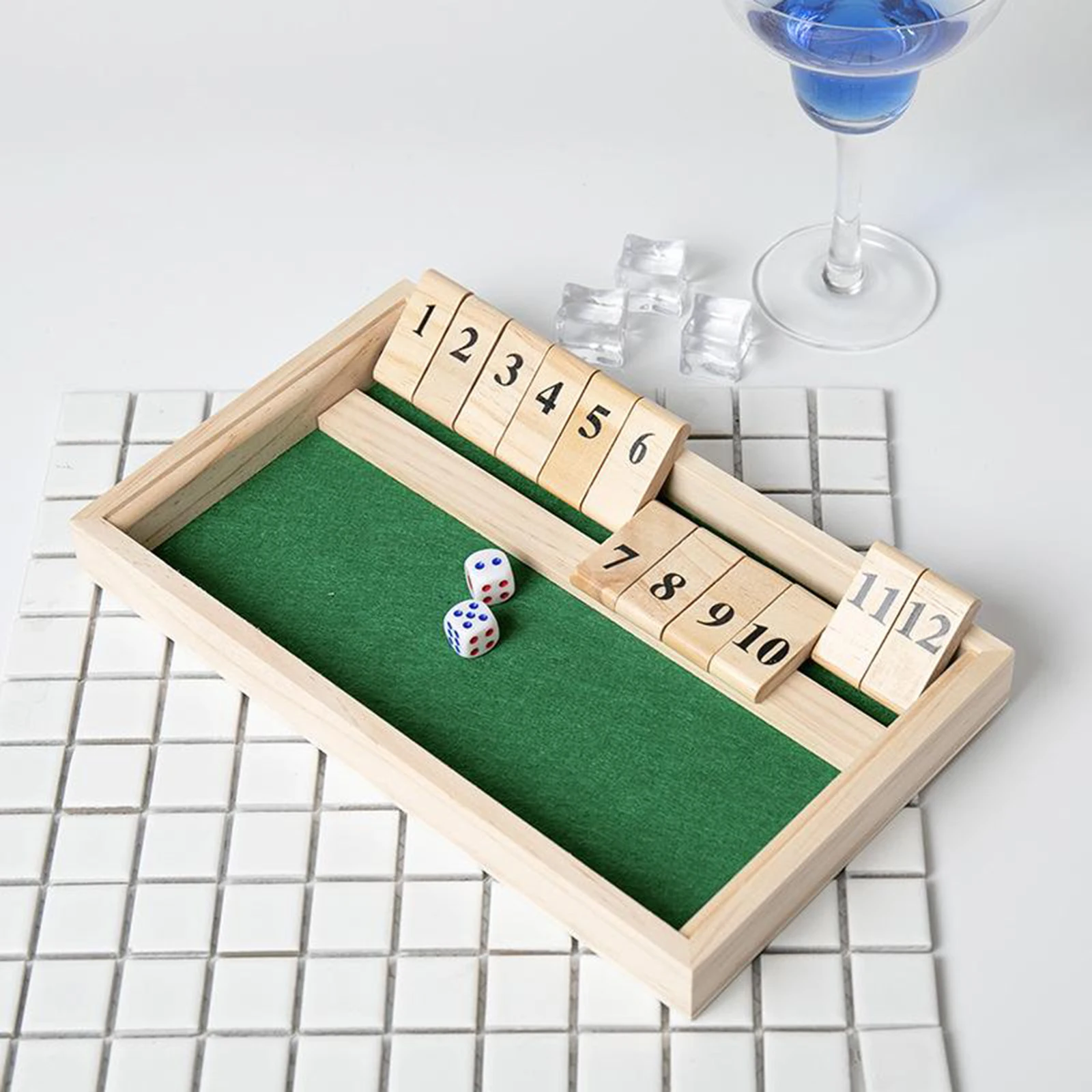 Classic Shut The Box Wooden 12 Number для игры в пабе Travel 2 player And выше|Настольные игры| |