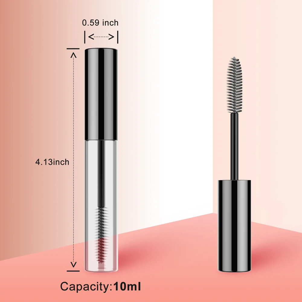 

5 Pcs 10ml Fashionable Empty Black Eyelash Tube Mascara Cream Vial Cosmetic Container Diy Makeup Tools