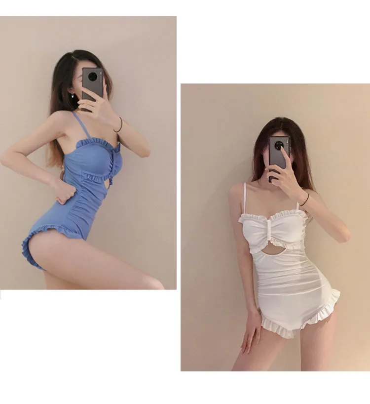 Женский купальник новинка 2021 пикантный слитный в Корейском стиле INS