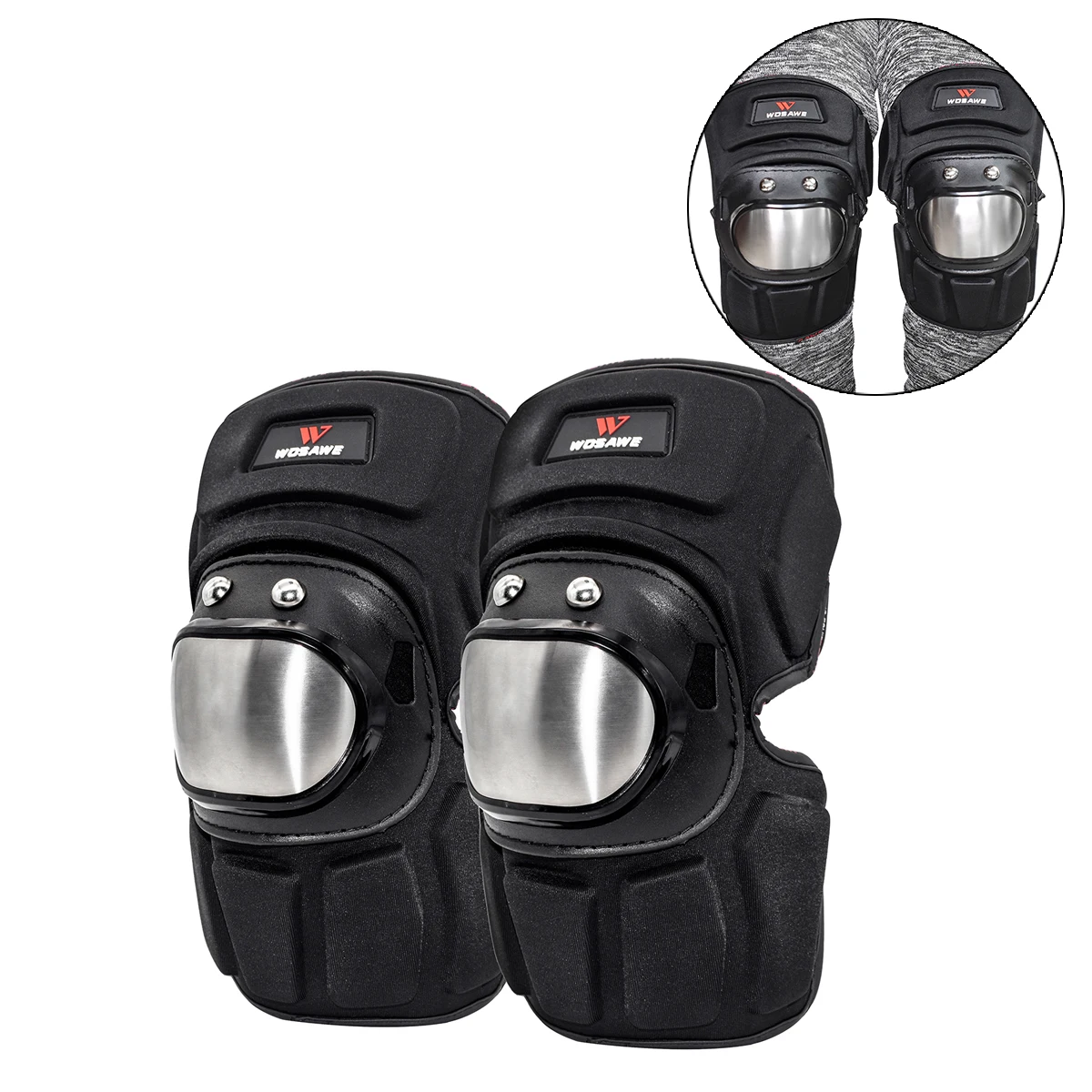 Защитная тарелка WOSAWE из нержавеющей стали защита колена для мотоцикла лыжного