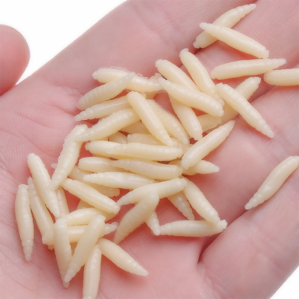 50 шт. рыболовные приманки в виде червя из силикона 1 6 см | Спорт и развлечения