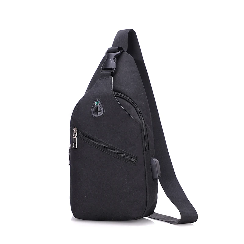 

Hot Sale Men Chest Bag Waterproof Trip Short Shoulder Small Sling Zipper Chest Pack Messenger Motorcycle Crossbody Bag Male USB