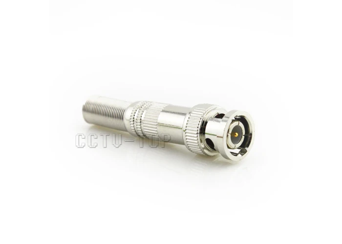 

100pcs/lot BNC Male Connector for RG-59 Coaxical Cable, Brass End, Crimp, Cable Screwing, CCTV Camera BNC connector