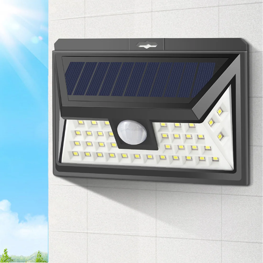 Светодиодная лампа с датчиком движения ночной Светильник ильник на солнечной