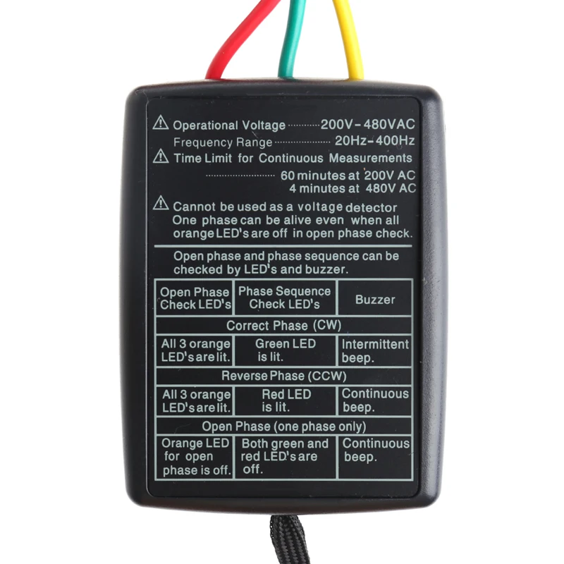 Digital LED Three 3 Phase Rotation with Indicator Tester Detector Meter 20400Hz | Инструменты