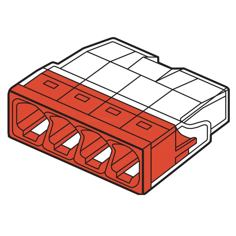 100 шт. 2273 204 mini pushfit компактные разъемы 4x2.5qmm клетка Зажим соединения Push wire разъем