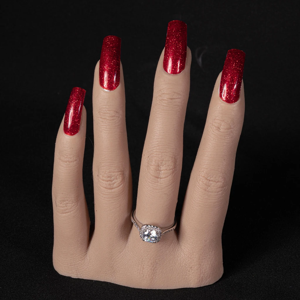 Practice Hand Nail Art Training Flexible Bend Fake Manicure Tool Display Stand Finger | Красота и здоровье