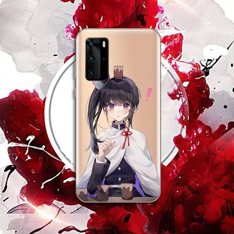 

Japan anime Kimetsu no Yaiba Phone Case Transparent for Huawei P honor 8 10i 20 30 40 smart 2019