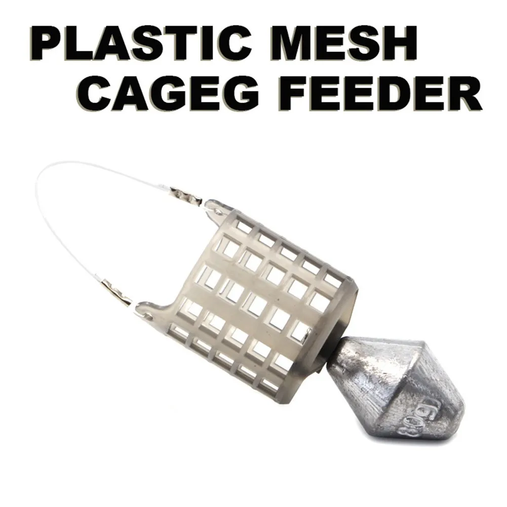 

1PC Carp Bait Cage Feeder Bait Rack Trap Fishing Cage Basket With Lead Bait Bracket Fish Trap Bait Cage Fishing Tool Accessories