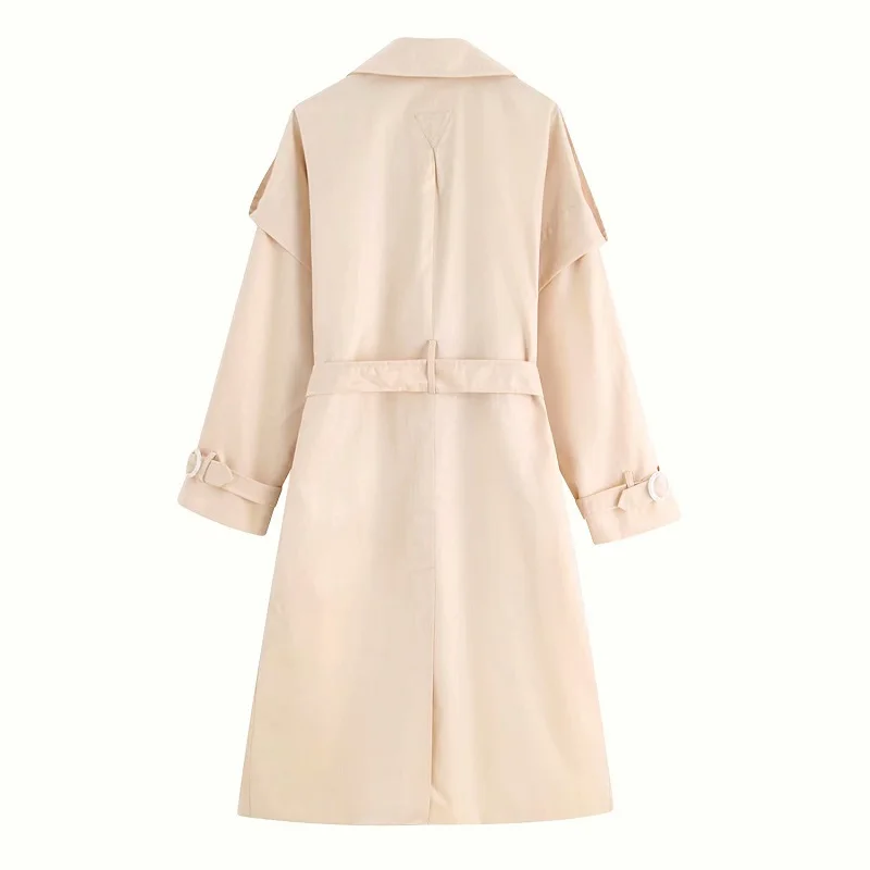 Стильное и изящное женское ремень тонкий Тренч za модная двубортная ветровка