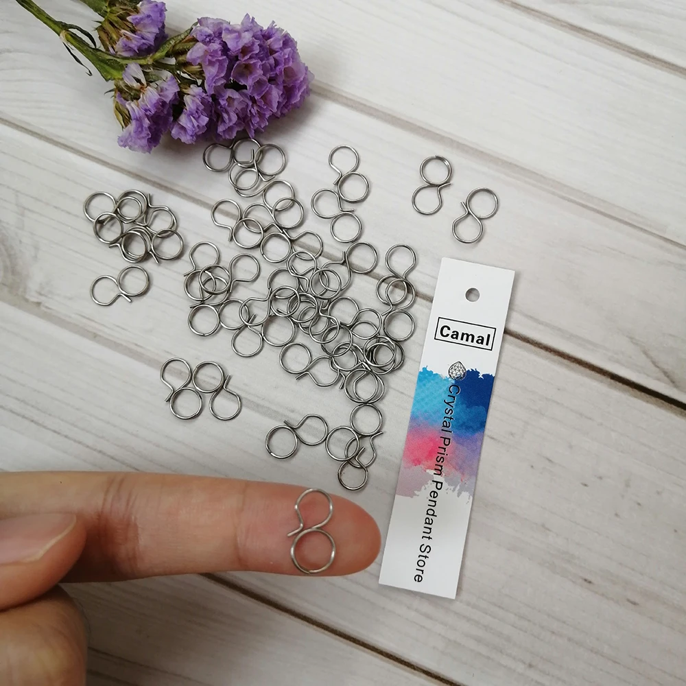 Круглый двойной кольцевой крючок соединитель Camal 100 шт. 13 мм для хрустальной