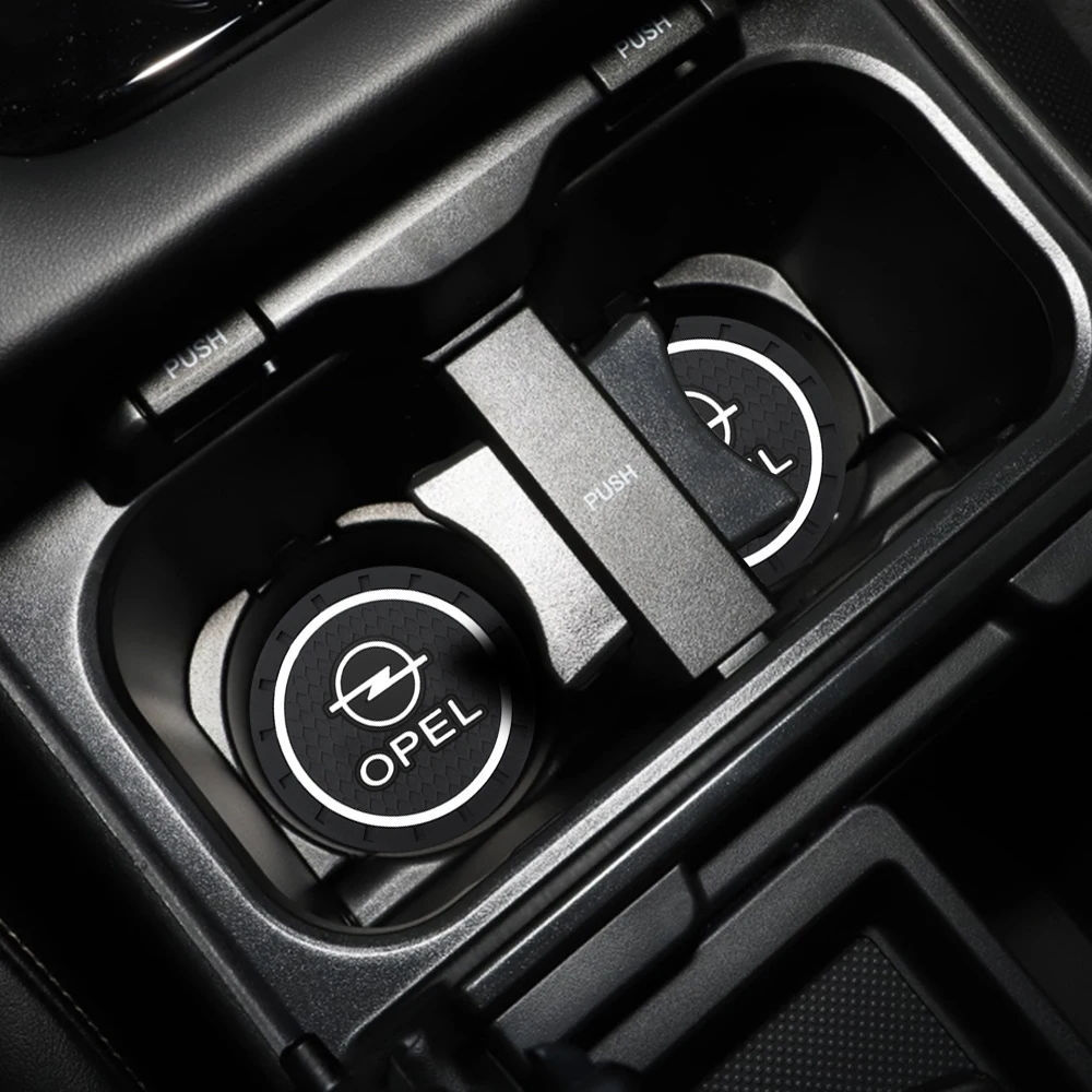 

1/2PCS Car Coaster Water Cup Holder Mat Fashion Decoration Non-slip Mat Car Interior Styling For Opel Astra H G J Insignia Mokka