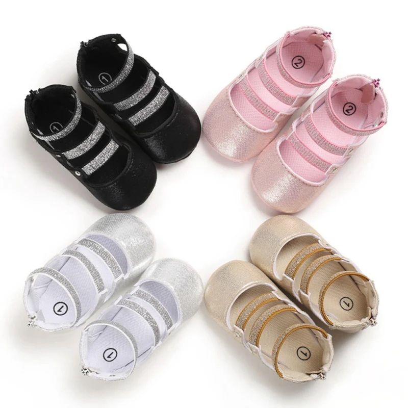 

Baby Girl Shoes Breathable Anti-Slip Casual Sneakers Princess Toddler Soft Soled First Walkers 0-18M