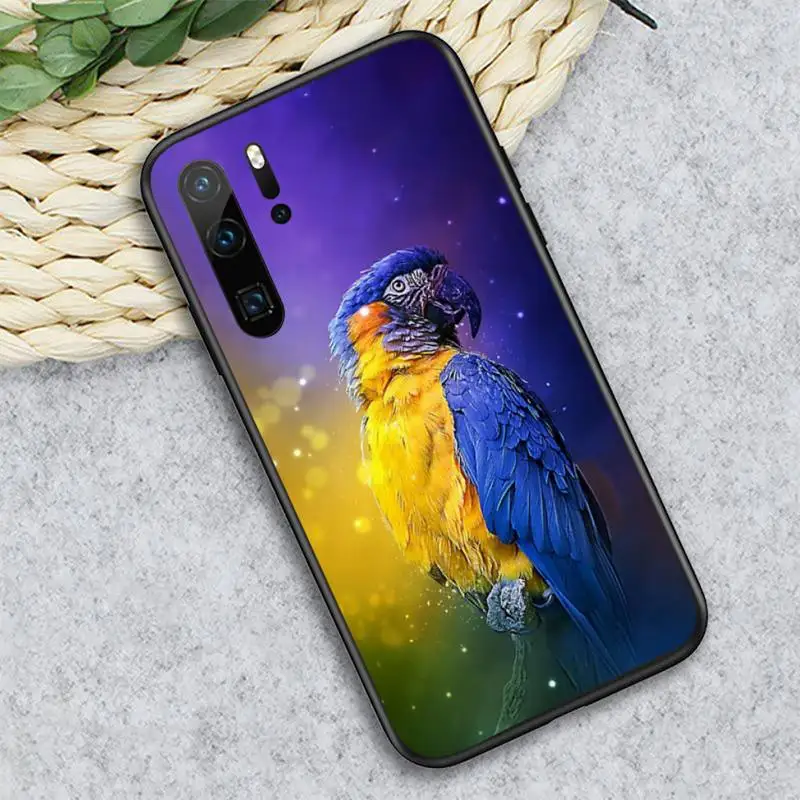 

Cute bird Parrot animal Phone Case For Huawei honor Mate P 10 20 30 40 i 9 8 pro x Lite smart 2019 nova 5t