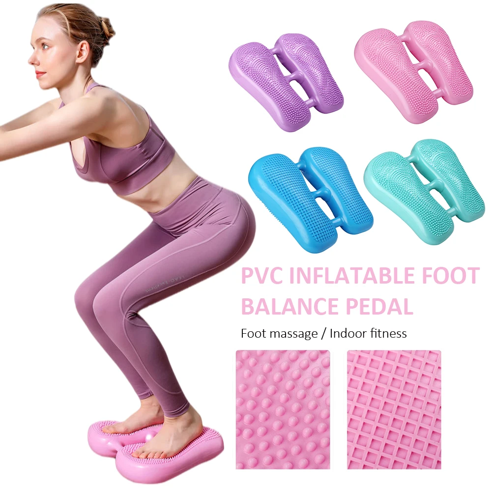 

PVC Inflatable Stepper Anti Slip Foot Balance Trainer Wobble Cushion For Indoor Exercise Fitness Gym Pilate Exerciser
