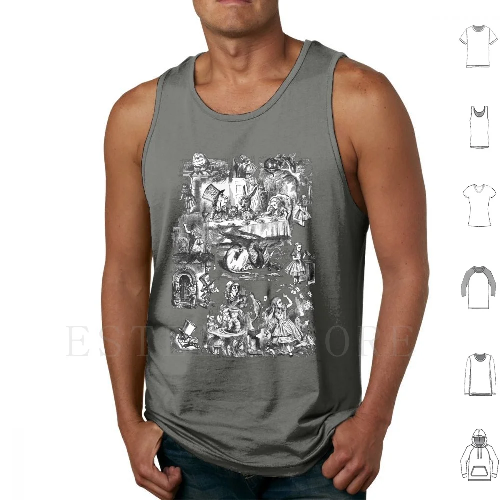 

An Alice Collage Tank Tops Vest Sleeveless Toggery Toggeryuk The Toggery Uk The Toggery Shiny Useful Alice Looking Glass