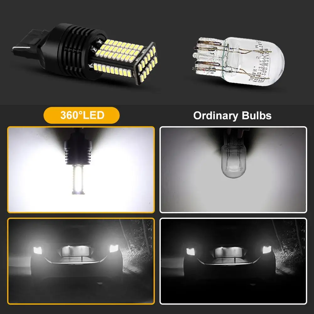 Светодиодная лампа T20 W21/5W 7443 7440 W21W 84SMD 3014 чипы автомобиля светодиодная