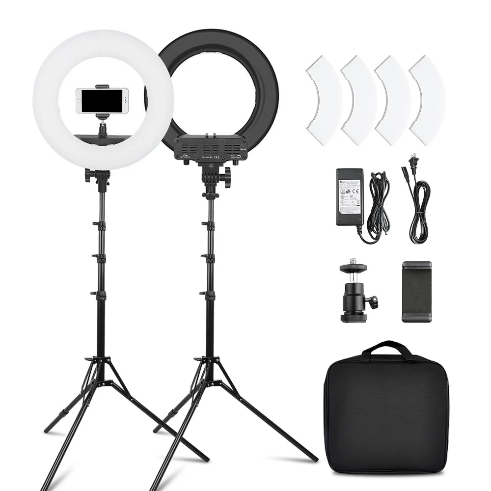 12 дюймовый Диммируемый кольцевой светильник 45 Вт светодиодный Камера лампа 3200K