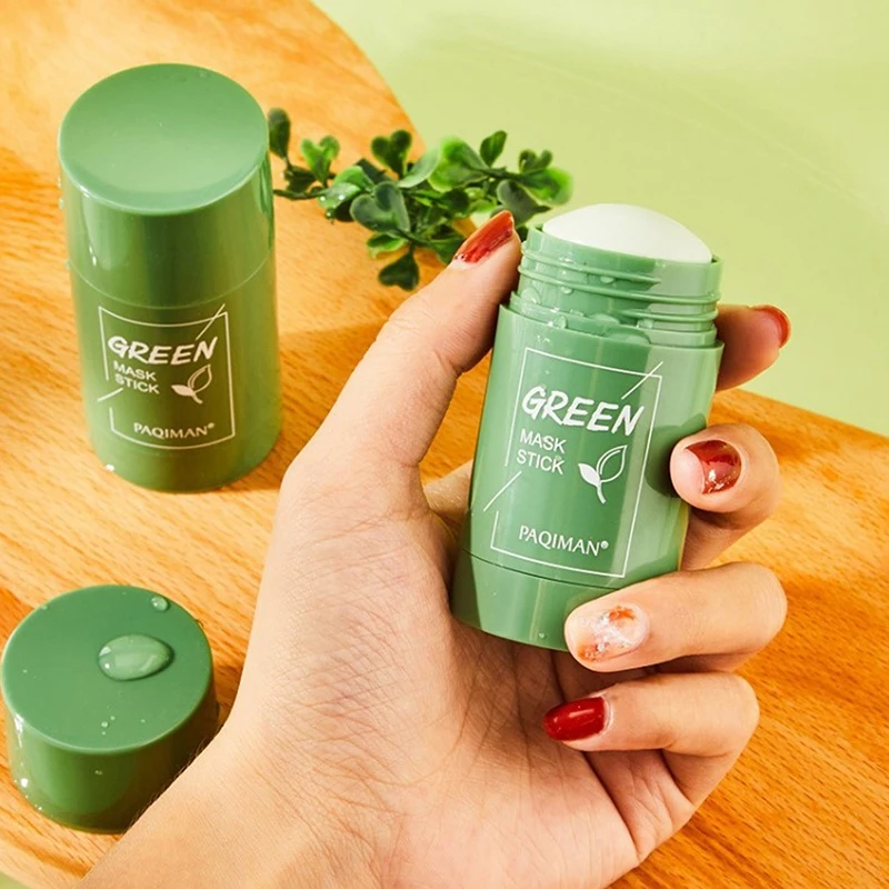

Solid Cleansing Green Stick Green Tea Stick Mask Moisturizing Purifying Clay Stick Mask Oil Blackhead Control Fine Pores Mask