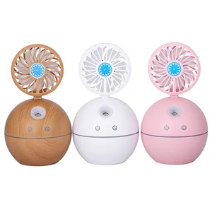 Новый ультразвуковой увлажнитель воздуха с вентилятором Портативный USB 130 мл емкость с 7 цветными ночными лампами Маленький Персональный Рабочий стол