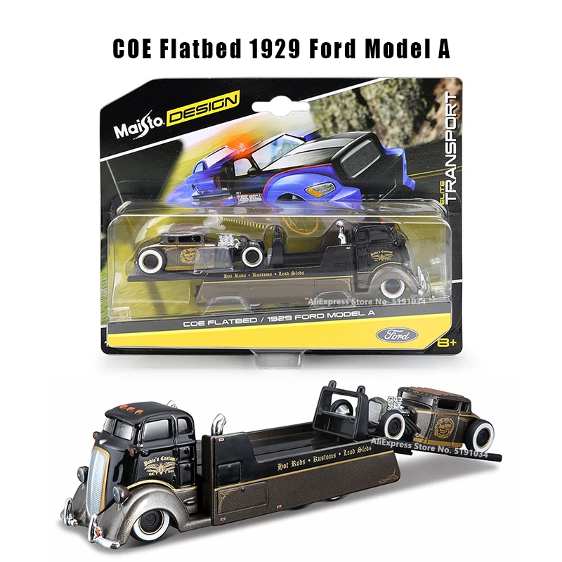 

Maisto 1:64 Hot New Product COE Flatbed 1929 Ford Model A Design elite transport Die-casting car model collection gift toy