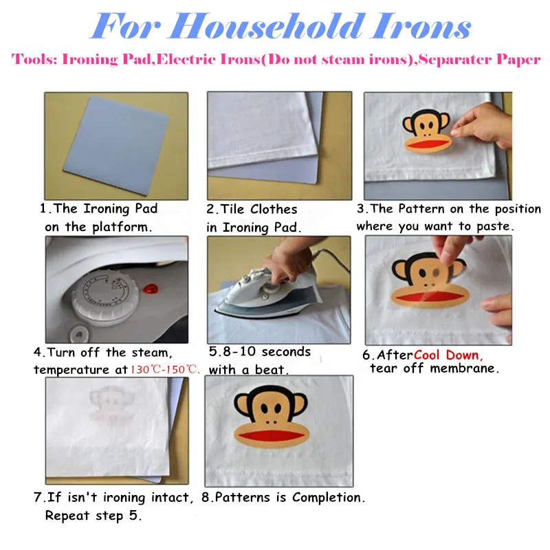 1pcs Heat Transfer Vinyl Ironing Fabric Kawaii Husky Printing Paper Thermal Sticker Art Sheet Craft for DIY T-Shirt Badges |