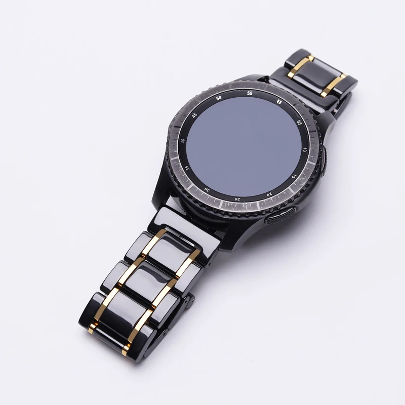 20 мм 22 керамический браслет для Samsung Galaxy Watch 3 Active 2 Gear S3 Sport band S2 Classic Link amazfit gtr