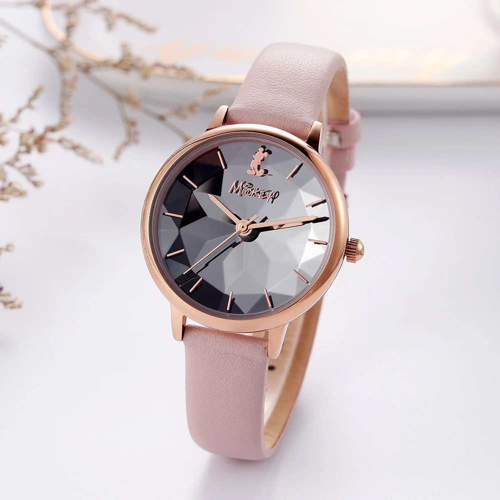 Кварцевые наручные часы Disney роскошные модные женские повседневные Элегантные с