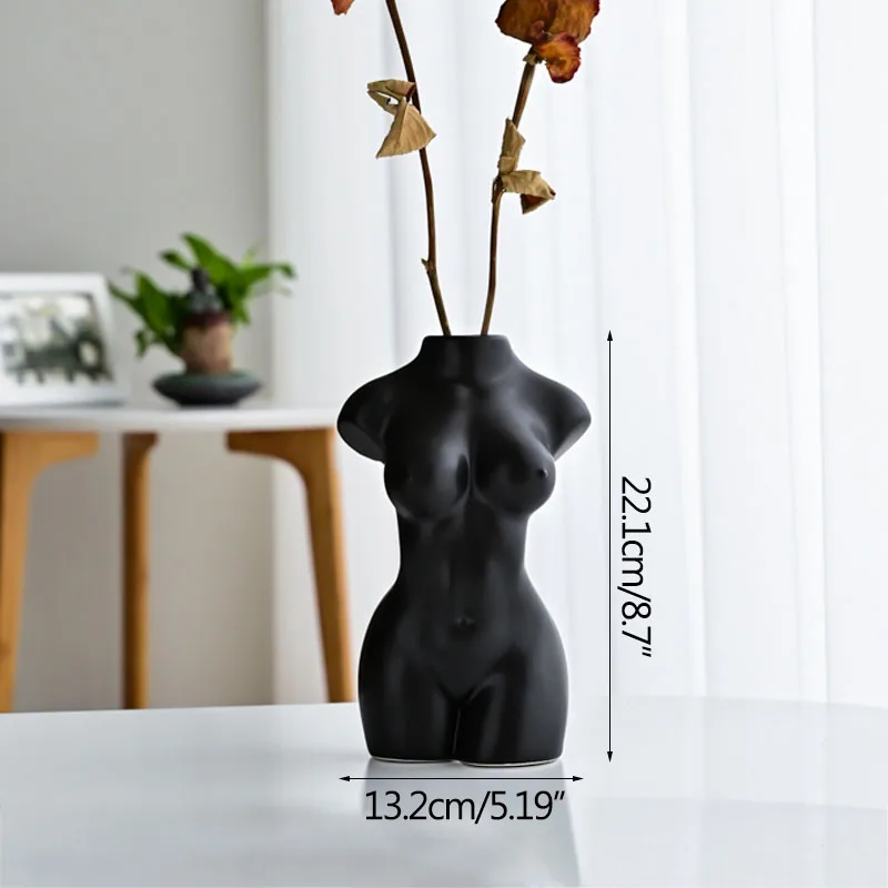 

Strongwell Creative Women Body Sculpture Bust Model Flower Arrangement Vase Gift Living Room Display Furnishings Home Decoration
