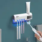Ультрафиолетовый держатель для зубных щеток, автоматический стерилизатор зубной пасты, автоматический стерилизатор зубной пасты, набор для отжима зубной пасты на солнечной батарее для дома и ванной