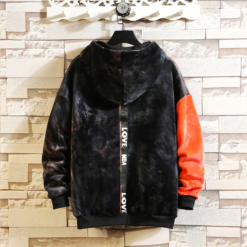 

Men's Tracksuit Men 2 Piece Set Men 2020 Winter Fashion Coffee Color Sportswear Hooded Fleece Warm Sweatpants Tracksuit Men