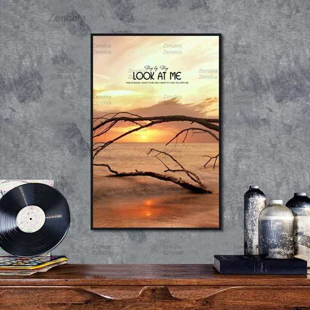 

Nordic Style Atmospheric Landscape Modern Frameless Painting Living Room Decoration Painting Sunset Beauty Sunset Map