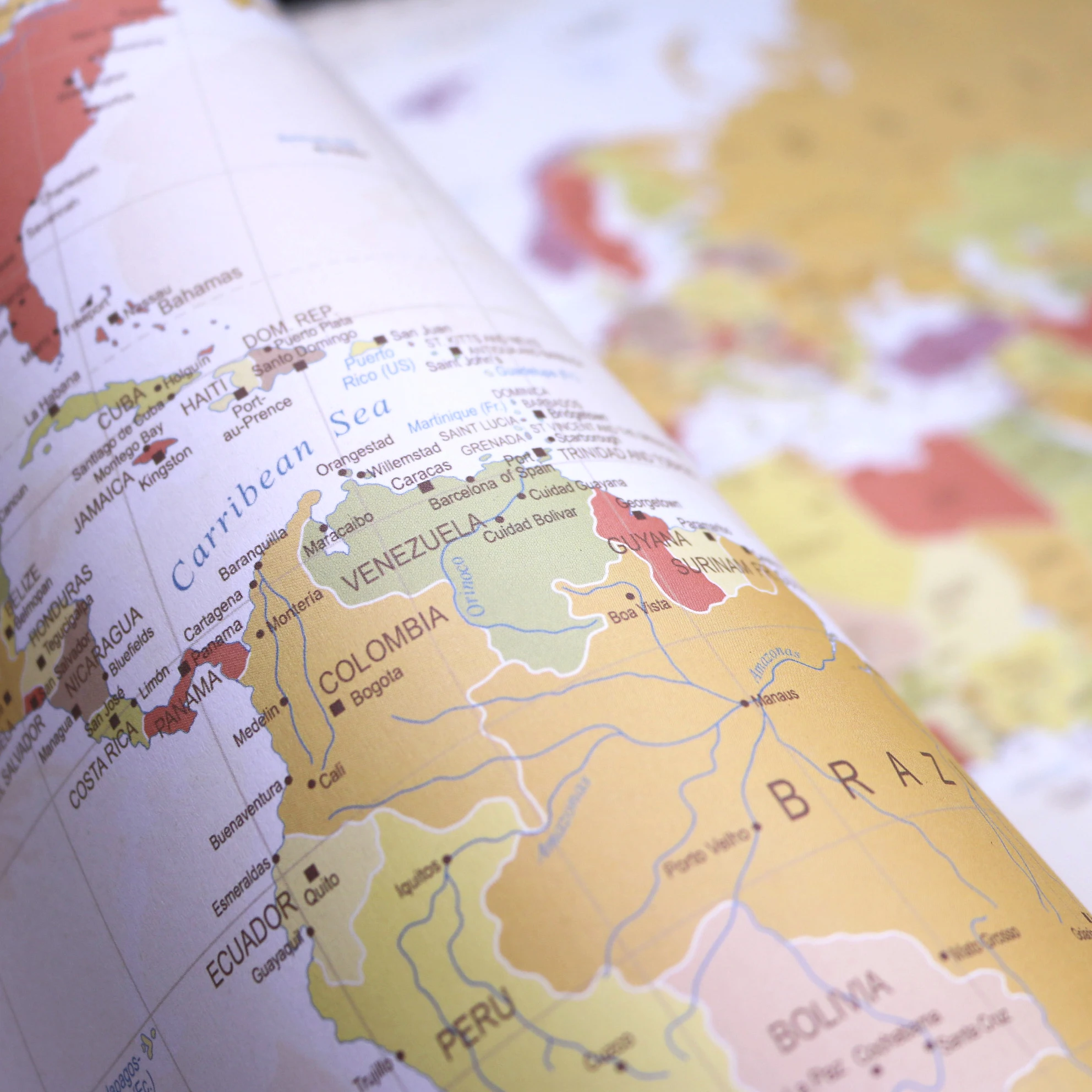 Карта мира морская карта океана Винтажный стиль постер Ретро картина бар паб