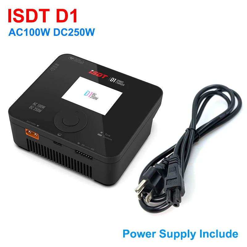Умное зарядное устройство ISDT D1 AC 100W DC 250W для Lilon LiPo LiHV NiMH Pb Gaoneng Tattu|Детали и