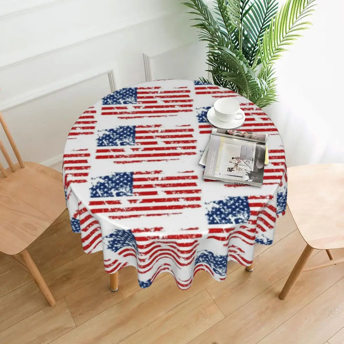 

American Flag Tablecloth Print Protection Table Cover Polyester Living Room Cheap Vintage Table Cloth
